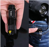 MINI CREE 2000LM LED ADJUSTABLE ZOOM FLASHLIGHT