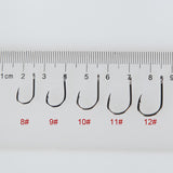 1000 Black Carbon Steel Barbed Hooks In Plastic Boxes (Sizes 3 To 12 / 100 Of Each)