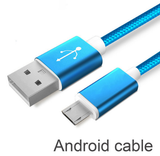 Tough Lightning Fast Colorful Nylon Micro USB Cable For Androids