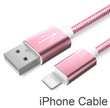 Tough Lightning Fast Colorful Nylon Micro USB Cable For iPhones