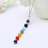 7 Chakra Beads Pendant Necklace (Reiki Spiritual Yoga Jewelry)