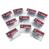 1000 Black Carbon Steel Barbed Hooks In Plastic Boxes (Sizes 3 To 12 / 100 Of Each)