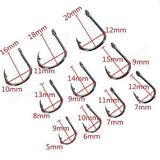 1000 Black Carbon Steel Barbed Hooks In Plastic Boxes (Sizes 3 To 12 / 100 Of Each)