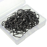 1000 Black Carbon Steel Barbed Hooks In Plastic Boxes (Sizes 3 To 12 / 100 Of Each)