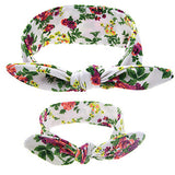 Trendy Floral Butterfly Bow Knot Headband Mother Daughter Set (3 Colors)