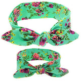 Trendy Floral Butterfly Bow Knot Headband Mother Daughter Set (3 Colors)