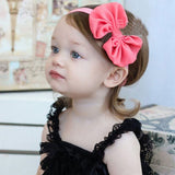 Set of 14 Colored Baby Girl Chiffon Bow Headbands!