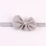 Set of 14 Colored Baby Girl Chiffon Bow Headbands!