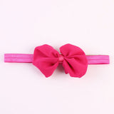 Set of 14 Colored Baby Girl Chiffon Bow Headbands!