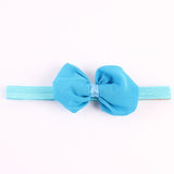 Set of 14 Colored Baby Girl Chiffon Bow Headbands!