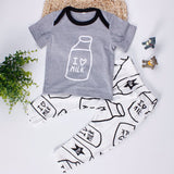 Short Sleeve Cotton Baby Jumpsuit Sets Unisex