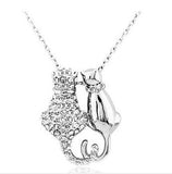 Cats Pendant 18K GP Necklace