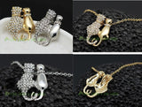Cats Pendant 18K GP Necklace