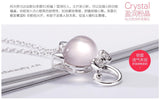 Silver Plated Pink Cat Necklace