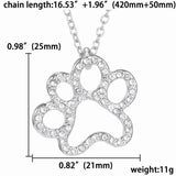 Cat Paw Black White 2 Cats On A Heart Crystal Necklace