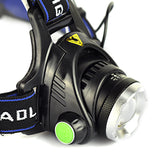 2000 Lumen Zoomable 3 Mode T6 XM-L 3x LED Headlight