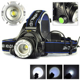 2000 Lumen Zoomable 3 Mode T6 XM-L 3x LED Headlight
