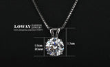 Classic 2 Carat Solitaire Hearts and Arrows Necklace