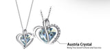 Crystal Heart of the Ocean Love Necklace