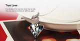 Blue Austrian Crystal Heart Necklace