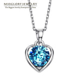 Crystal Heart of the Ocean Love Necklace