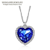 Crystal Heart of the Ocean Love Necklace
