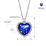 Crystal Heart of the Ocean Love Necklace