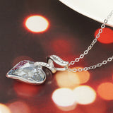 Blue Austrian Crystal Heart Necklace