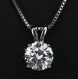 Classic 2 Carat Solitaire Hearts and Arrows Necklace