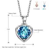 Crystal Heart of the Ocean Love Necklace