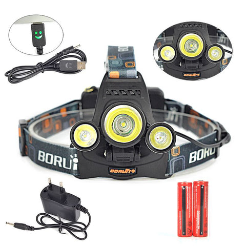 8000 Lumen T6 XM-L 3x LED Headlight