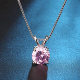 Classic 2 Carat Solitaire Hearts and Arrows Necklace