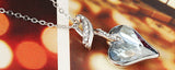 Blue Austrian Crystal Heart Necklace