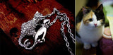 Cats Pendant 18K GP Necklace