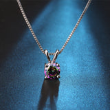 Classic 2 Carat Solitaire Hearts and Arrows Necklace