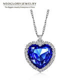 Crystal Heart of the Ocean Love Necklace