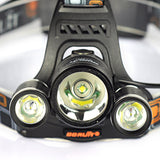 8000 Lumen T6 XM-L 3x LED Headlight