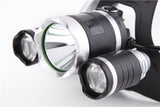 5000 Lumens T6 XM-L 3x LED Headlight