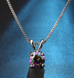 Classic 2 Carat Solitaire Hearts and Arrows Necklace