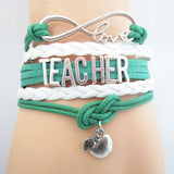 Teacher Love Apple Charm Bracelet