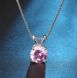 Classic 2 Carat Solitaire Hearts and Arrows Necklace