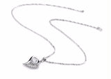Silver Love Heart Pendant Necklace